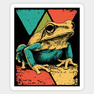 Abstract Geometric Frog in Pop Art Style Sticker